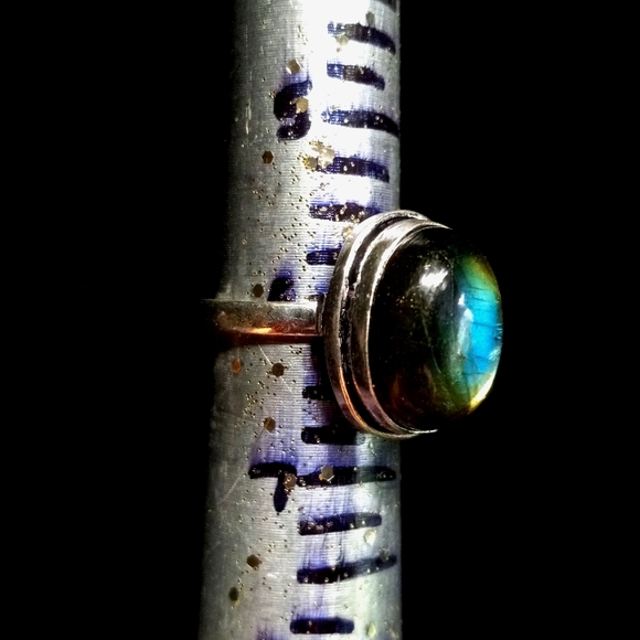 101 NWT Labradorite gemstone crystal 925 silver ring size 6 free shipping sale - Picture 6 of 6